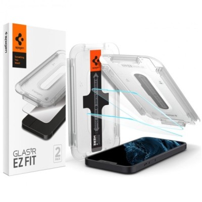 Folie pentru iPhone 16 Pro - Spigen Glas.tR EZ FIT - Clear foto