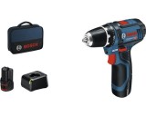 Masina de gaurit &amp; insurubat cu acumulator Bosch Professional GSR12V-15, 2 acumulatori si geanta inclusa