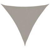Cumpara ieftin Panza parasolar gri deschis 3x3x3 m HDPE 160 g/m&sup2; triunghiular