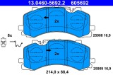 ATE 13.0460-5692.2 set placute frana,frana disc