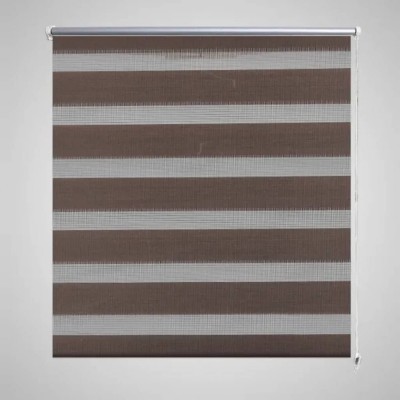Jaluzea opaca tip zebra, 40 x 100 cm, cafeniu foto