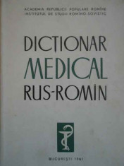 Dictionar Medical Rus-romin - T. Avacum F. Ficsinescu S. Poenaru Si Colaboratori,295725 foto