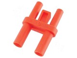 Conector banană 4mm stacabil 36A roșu nichelat