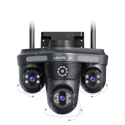 Camera Supraveghere LS-WL340, Wi-Fi, 5 MP, 3 lentile, Vedere nocturna, Rotire Din Aplicatie, Rezistenta La Apa IP 66 foto