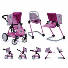 Set Carucior Papusi Icoo Grow With Me Pink Grey foto