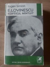 E. Lovinescu: Scepticul mintuit- Eugen Simion