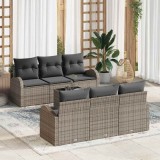 Cumpara ieftin Set de canapele pentru gradina 7 buc. Gri 55 x 55 x 37 cm
