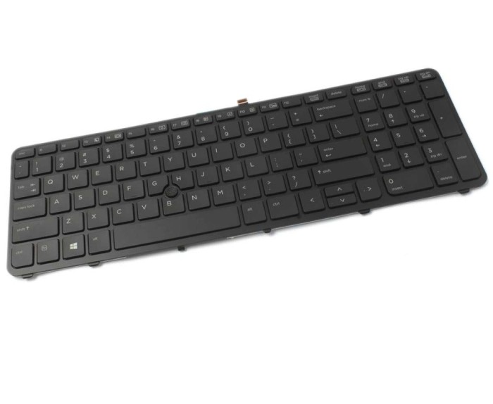 Tastatura HP PK130TK2B00 iluminata backlit, SPS 733688 001 iluminata backlit, ZBook 15 G1 iluminata backlit,