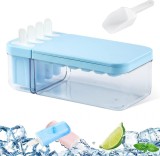 Forma pentru inghetata cu spatiu pentru cuburi de gheata Glaxcidy, polipropilena, transparent/albastru, 26 x 12,5 x 9 cm