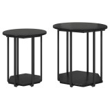 vidaXL Set măsuțe laterale 2 pcs Stejar negru 50 x 50 x 50.5 cm