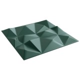 vidaXL Panouri de perete 12 pcs Verde Diamond 50 x 50 cm Spumă XPS 42046066
