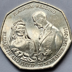 50 pence 2017 Isle of Man, Platinum Wedding - The Royal Wedding, km#1590