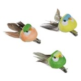 Set Pasari Decorative Colorate cu Pene pentru Perdele 7cm - 3buc, CMCLASS