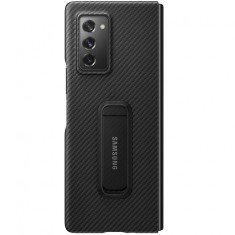 Husa Fibra Aramida Samsung Galaxy Fold 2 F916, Standing Cover, Neagra EF-XF916SBEGEU