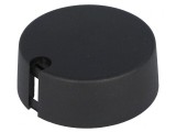 Buton rotativ plastic negru 6mm 40x16mm