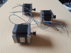 MOTOR PAS CU PAS NEMA 23 STEPPER MOTOR UNIPOLAR set de 3 bucati foto