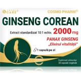 Cosmo Pharm Ginseng Corean 2000 mg capsule pentru detoxificarea organismului și sprijinirea imunității 30 caps.