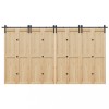 VidaXL Set feronerie pentru uși glisante, negru, 400 cm, oțel 3295804