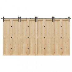 vidaXL Set feronerie pentru uși glisante, negru, 400 cm, oțel