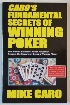 CARO &amp;#039;S FUNDAMENTAL SECRETS OF WINNING POKER by MIKE CARO , 2004 foto