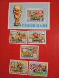 NIGER, FOTBAL ARGENTINA 78 - COLIȚĂ + SERIE COMPLETĂ MNH