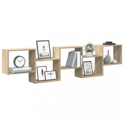 vidaXL Raft cubic perete 5 compartimente stejar sonoma lemn prelucrat 859997 foto