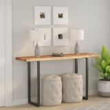 VidaXL Blat masă 120x40x2,5 cm dreptunghiular lemn acacia margine vie