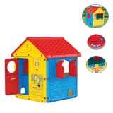 Casa de joaca pentru copii, Multicolora, cu sonerie, 125x100x104cm, CMCLASS