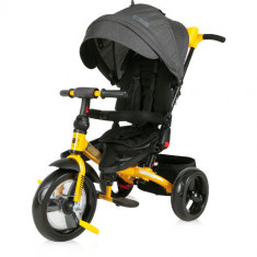 Tricicleta Multifunctionala 4 in 1 Jaguar cu Sezut Rotativ, Colectia 2021 Black &amp;amp; Yellow foto