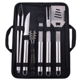 Set pentru gratar Zokura, 8 piese, inox, geanta depozitare