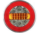 Lampa Stop LED Neon Rotunda 12V Auto, 4 Functii: Pozitie, Frana, Semnalizare, Marsarier, Diametru 14cm