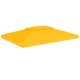 Cumpara ieftin Acoperis de pavilion cu 2 niveluri, galben, 4x3 m, 310 g/m&sup2;