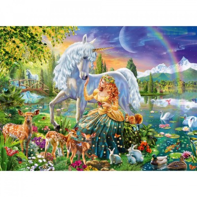 Puzzle Printesa Si Unicorn, 200 Piese Starline foto