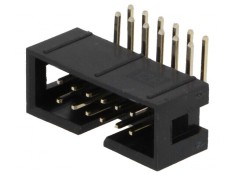 Conector IDC soclu tata 12 pini unghi 90? THT aurit 2,54mm foto