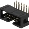 Conector IDC soclu tata 12 pini unghi 90? THT aurit 2,54mm