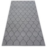 Covor Sense Micro 81220 Trellis argintiu si antracit Trellis, 200x290 cm, Dreptunghi, Poliester