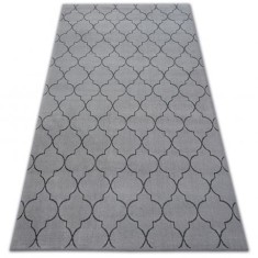 Covor Sense Micro 81220 Trellis argintiu si antracit Trellis, 200x290 cm foto