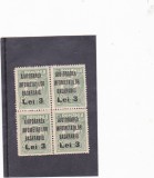 1923 ROMANIA &Icirc;nfometatii Basarabiei timbru neemis 3L pe 60b bloc de MNH
