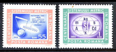 1966 LP635 Serie Centenarul Sistemului Metric din Romania foto