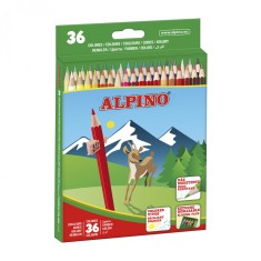 Creioane Colorate, Cutie Carton, 36 Culori/set, Alpino foto