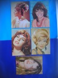 HOPCT LOT NR 1353 -ACTORI / ARTISTI-5 CARTI POSTALE-NECIRCULATE