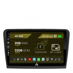 Navigatie Skoda Superb 2 (2008-2015), Android 12, E-Octacore 2GB RAM + 32GB ROM, 10.1 Inch - AD-BGE10002+AD-BGRKIT043