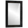 VidaXL Oglindă de baie negru 50x70x2,5cm lemn masiv de mango și sticlă 356850