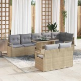 Cumpara ieftin Set de canapele pentru grădină 9 pcs Bej Rattan poli