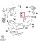 Carena laterala dreapta spate originala Peugeot Ludix 10 One - Snake - Ludix 12 Blaster - Ludix 14 Classic - Elegance 2T 50cc (rosu)