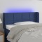 vidaXL Tăblie de pat cu LED, albastru, 103x16x78/88 cm, textil 3123232