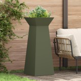 VidaXL Suport pentru plante Verde oliv Metal 40 x 40 x 101 cm Ghivece