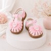 Sandale roz cu fundita (Marime Disponibila: Marimea 21), Superbaby