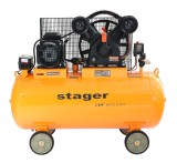 Compresor aer profesional Stager Air 60C200, 200L, 10 bar, 600 l/min