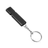 Fluier Dublu Foarte Puternic, din Aluminiu cu Inel pentru Chei, pentru Arbitrii si Diverse Activitati in Aer Liber, Negru, Premium, CBD CORAL BEST DEA